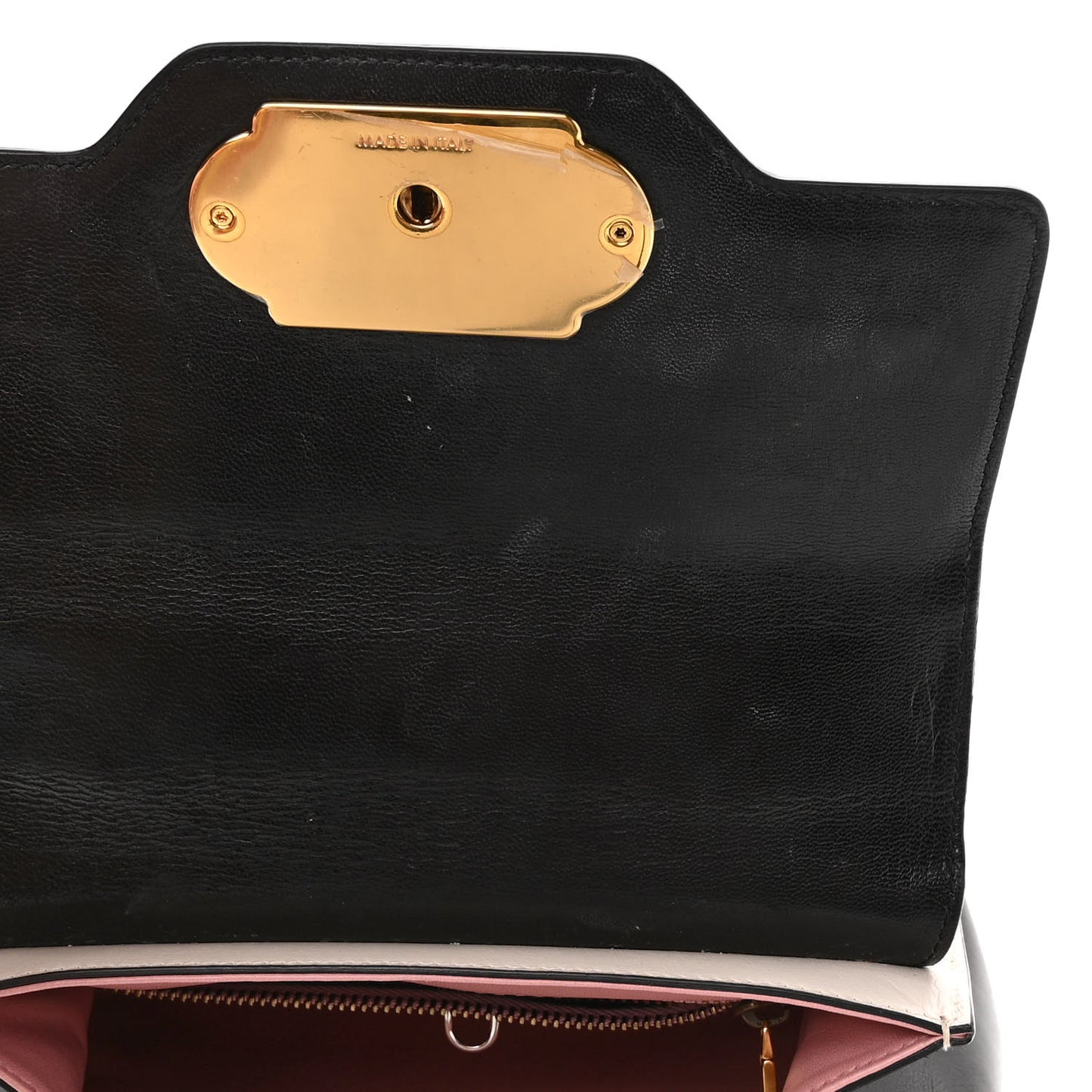 Calfskin Embroidered Welcome Satchel White