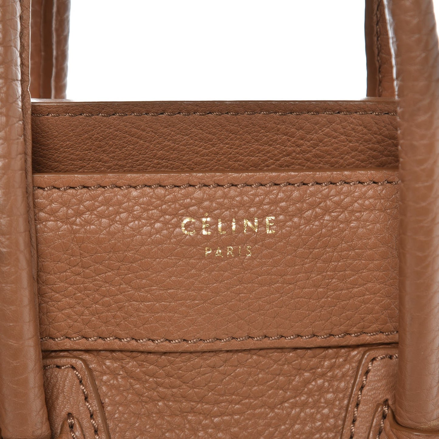 Pebbled Calfskin Micro Luggage Camel