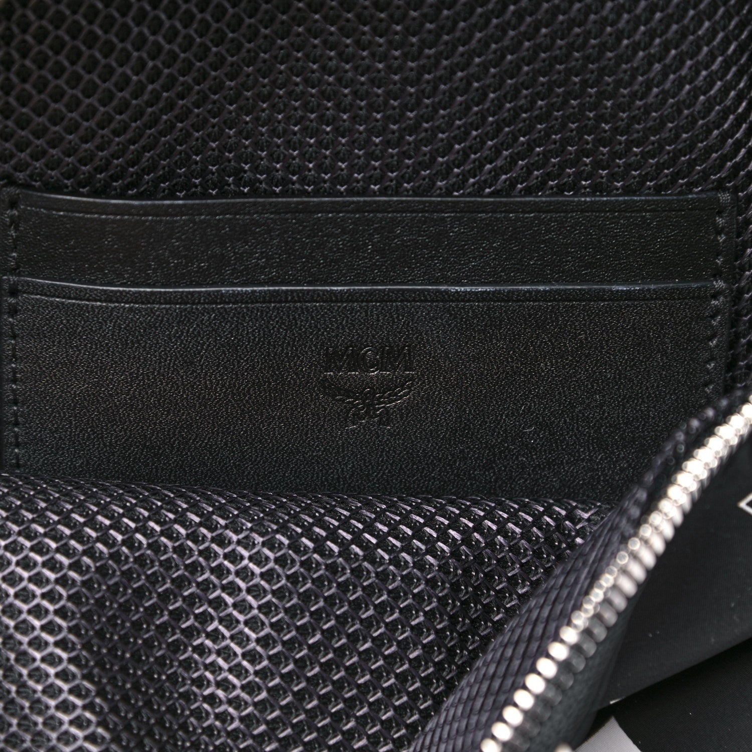 MCM Visetos Trey 4-in-1 Sling Backpack Black Gold 9 of 23