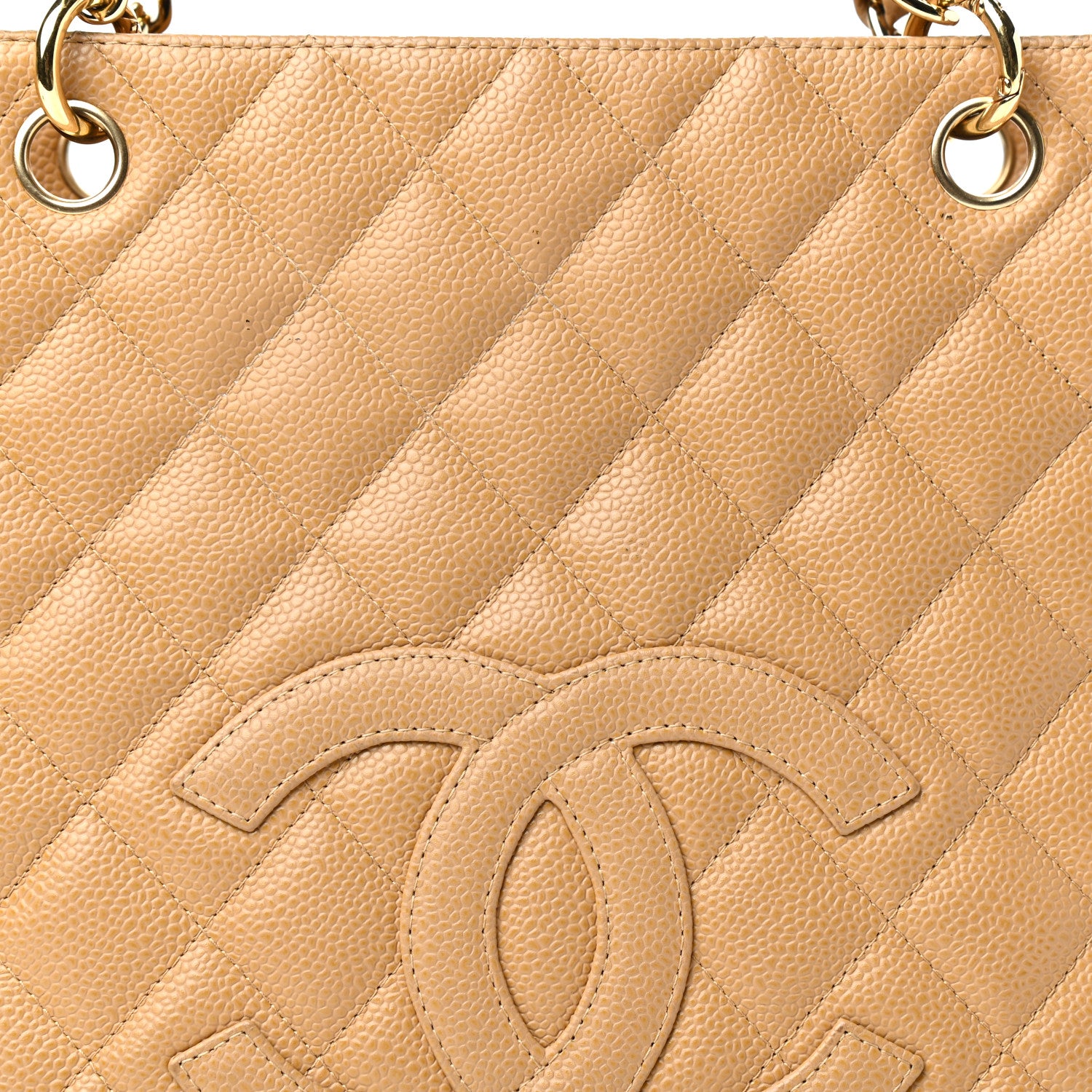 Chanel Caviar Quilted Petit Shopping Tote PST Beige 10 of 10