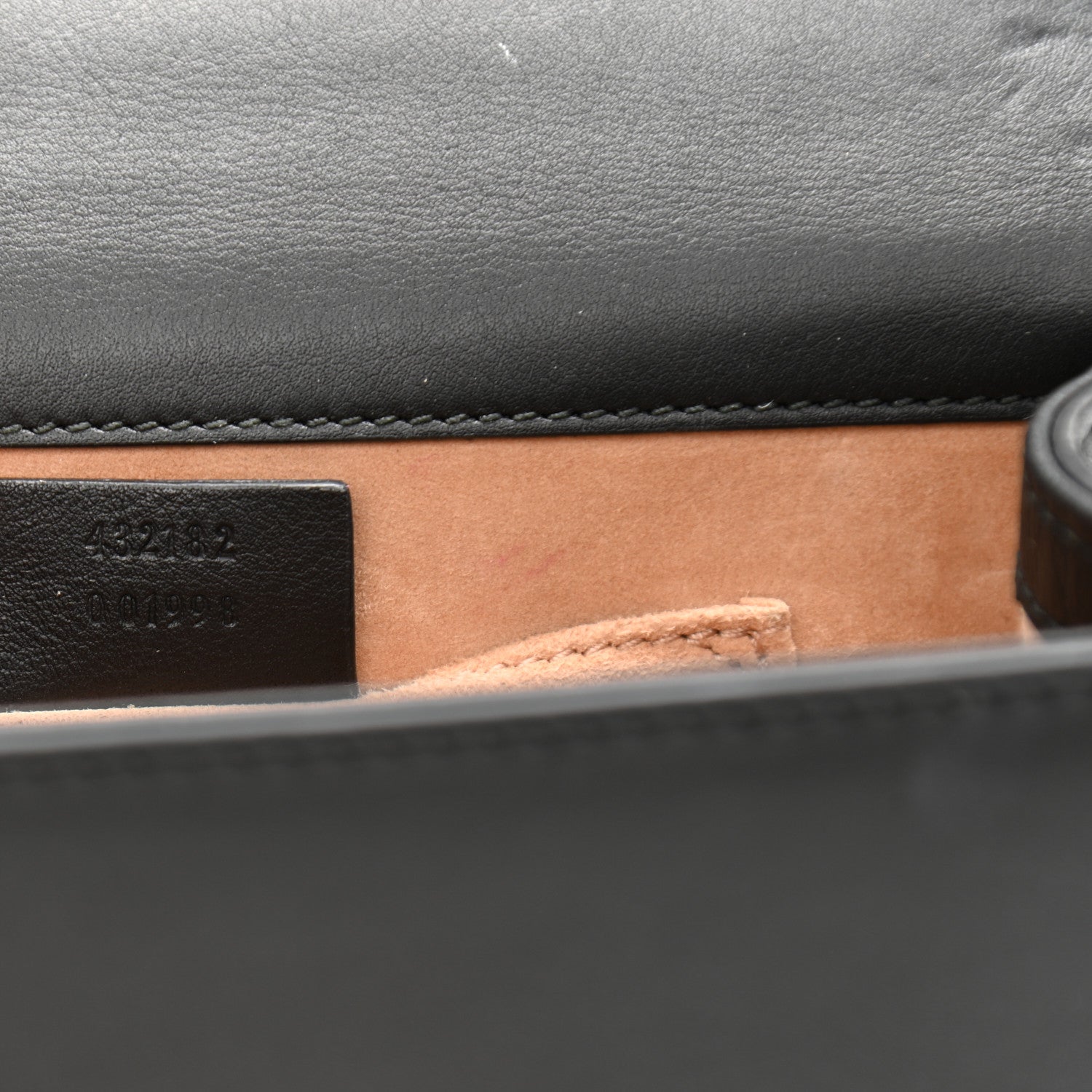Gucci Calfskin Studded Small Padlock Shoulder Bag Black 7 of 11