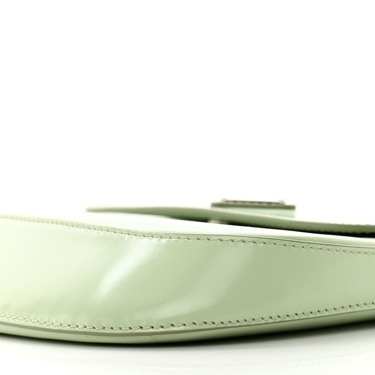 Prada Spazzolato Cleo Flap Shoulder Bag Acqua 10 of 12