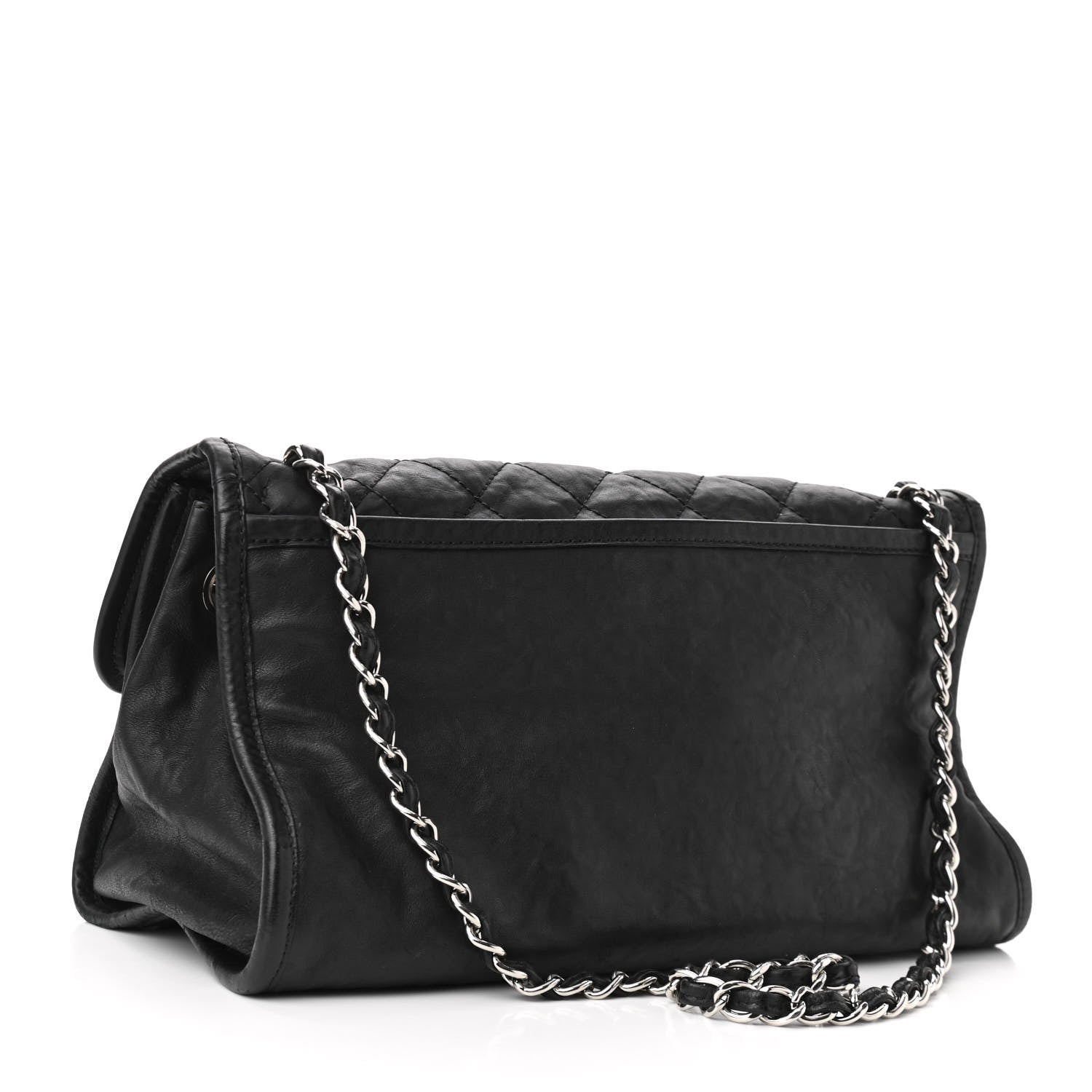 Chanel Washed Lambskin Accordion Flap Black 3 of 10