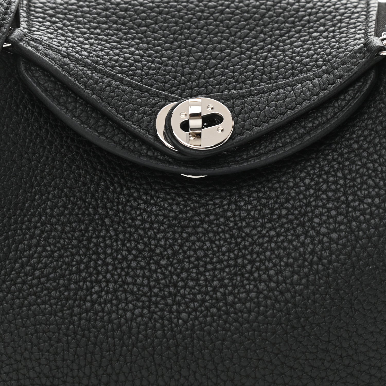 Hermes Taurillon Clemence Mini Lindy 20 Black 8 of 12