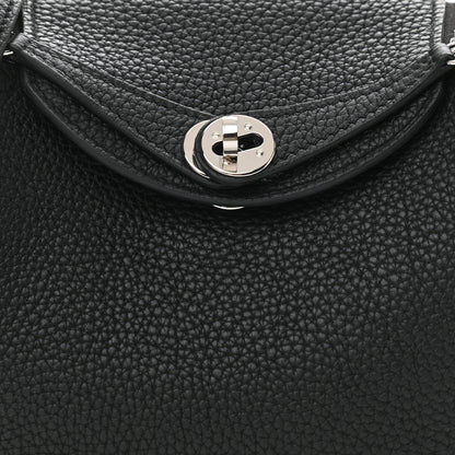 Hermes Taurillon Clemence Mini Lindy 20 Black 8 of 12