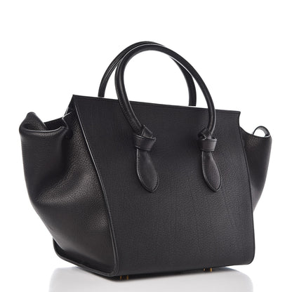 Celine Crisped Calfskin Mini Tie Knot Tote Black 3 of 8