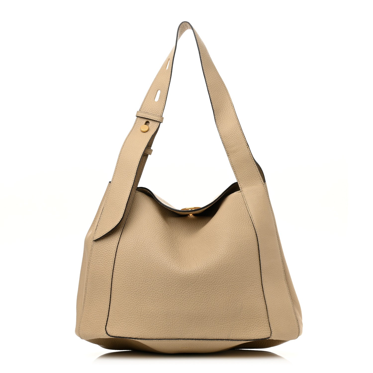 Mulberry Small Classic Grain Calfskin Marloes Hobo Light Dune 1 of 12