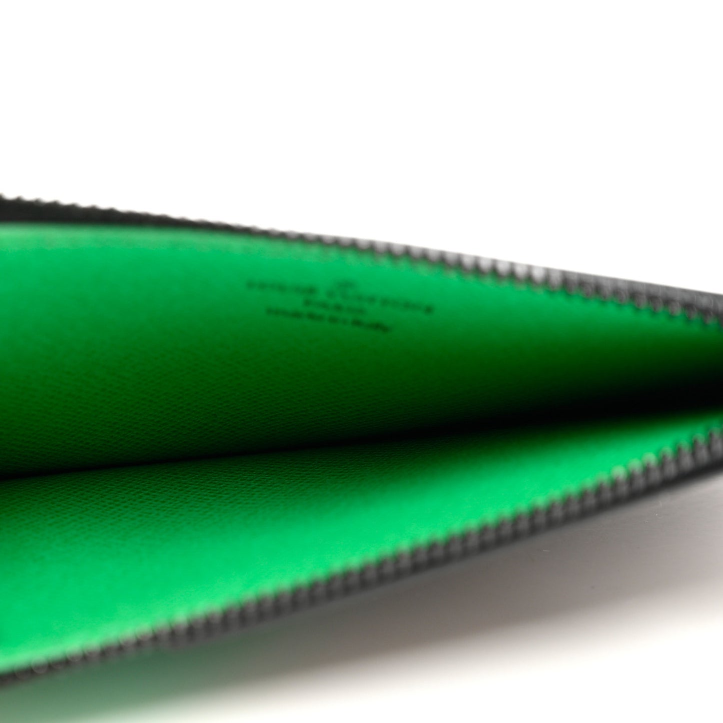 Monogram Calfskin Coin Card Holder Minty Green