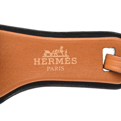 Hermes Lizard Butler Calfskin Hunter Oran Nano Bag Charm Black 3 of 4
