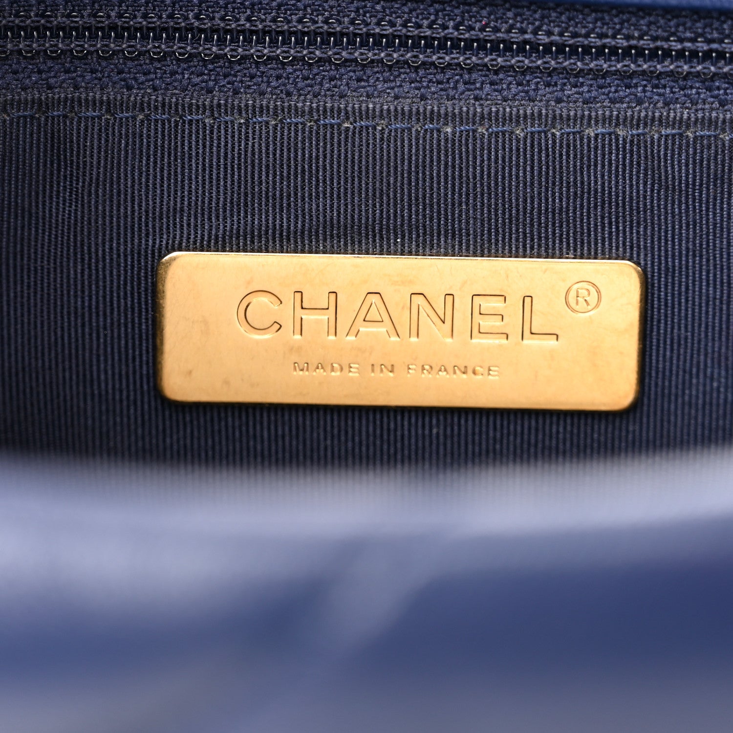 Chanel Lambskin Quilted Medium Chanel 19 Flap Navy Blue 6 of 10