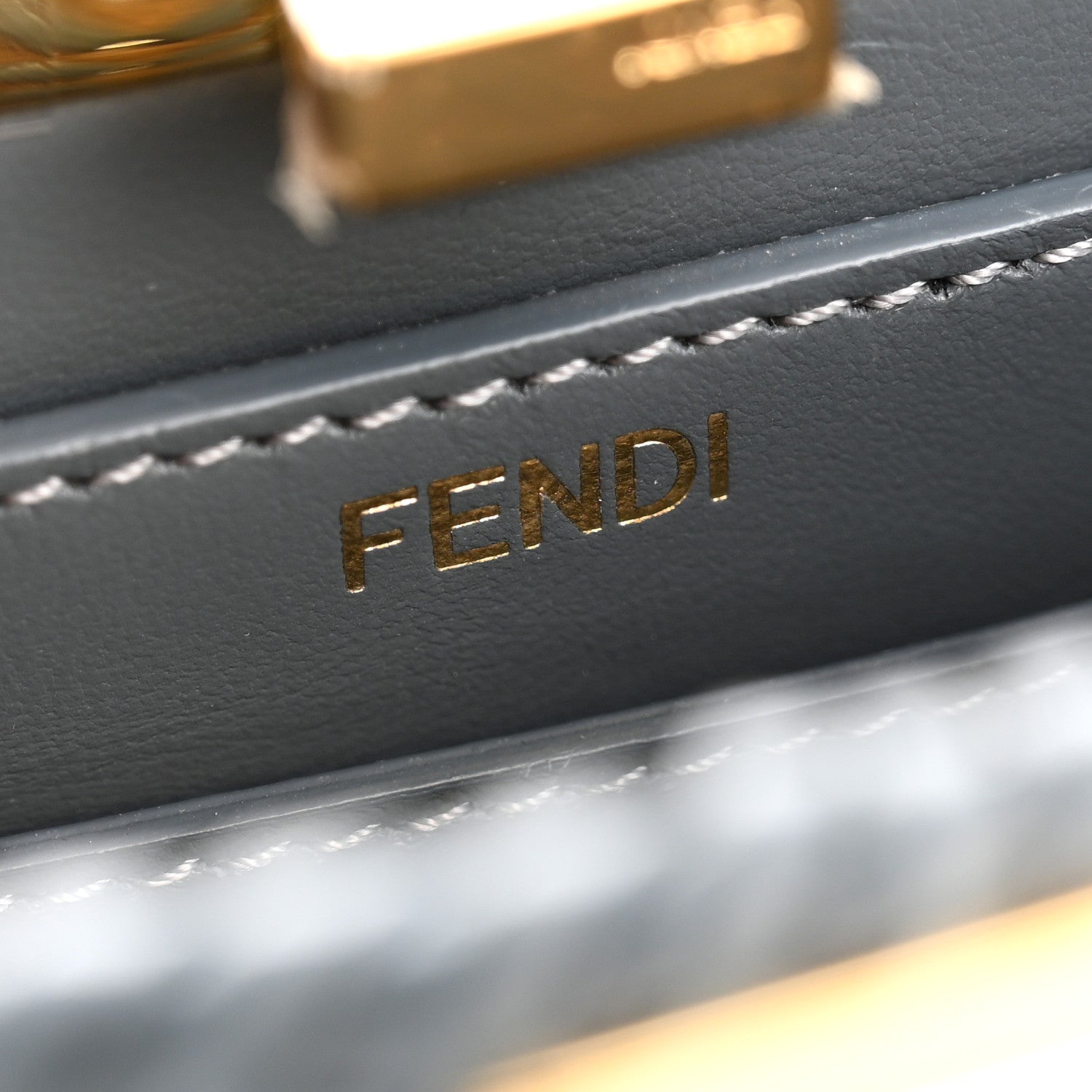 Fendi Vitello King Shiny Nappa Intreccio Petite Peekaboo I SEE U Satchel  Tempesta 6 of 10