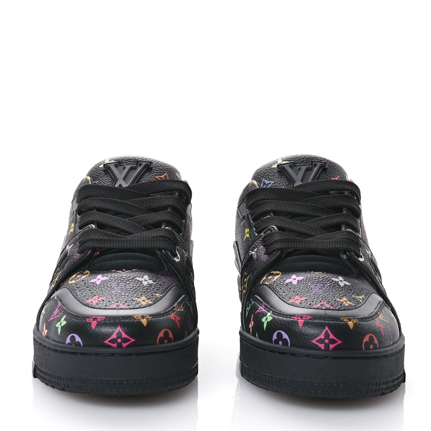 LV X TM Calfskin Monogram Multicolor LV Trainer Sneakers 36 Black