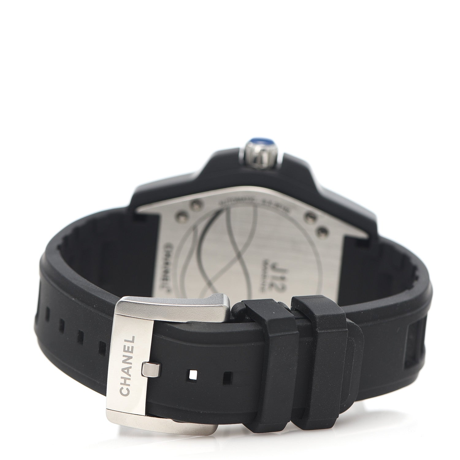 Chanel Stainless Steel Ceramic Rubber 41mm J12 Marine Automatic Watch Black 4 of 5