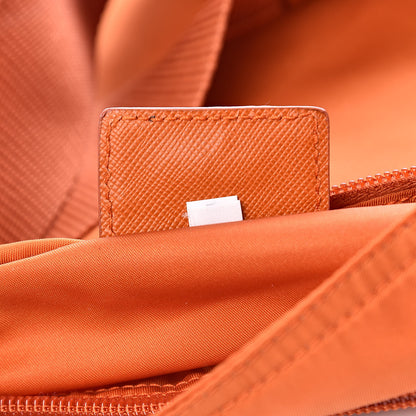 Prada Nylon Vela Flat Messenger Bag Papaya 7 of 10
