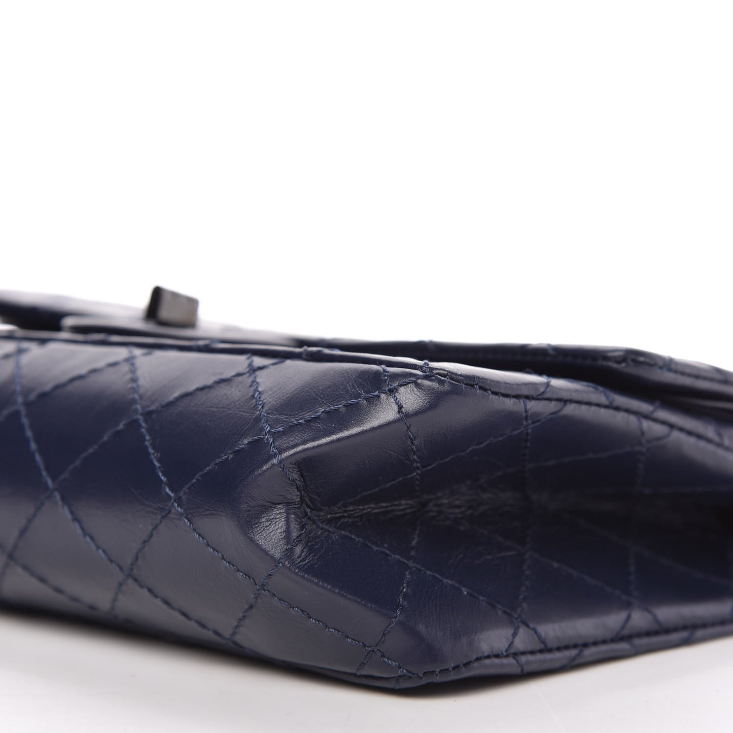 Aged Calfskin Quilted 2.55 Reissue 225 Flap Navy