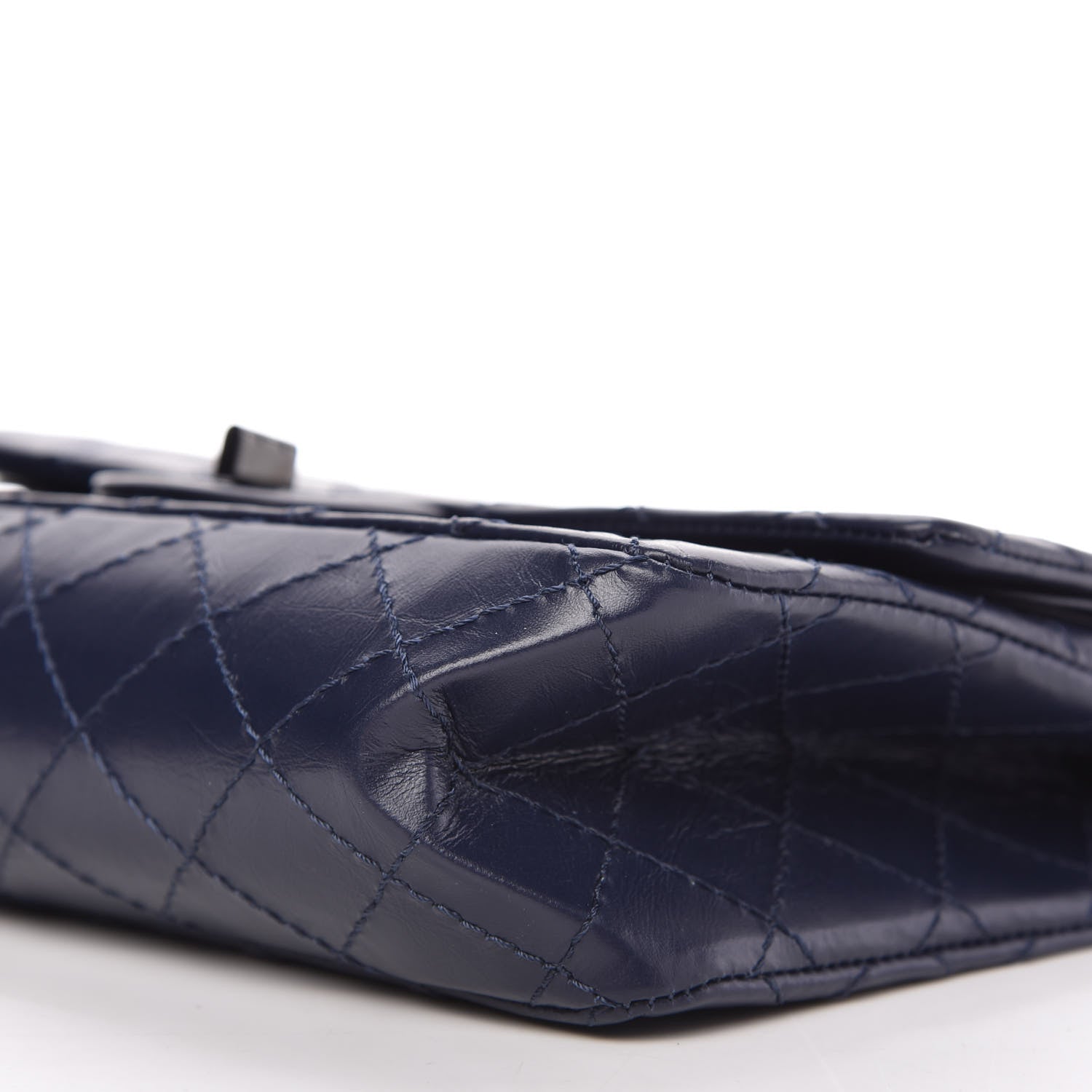 Chanel Aged Calfskin Quilted 2.55 Reissue 225 Flap Navy 7 of 11