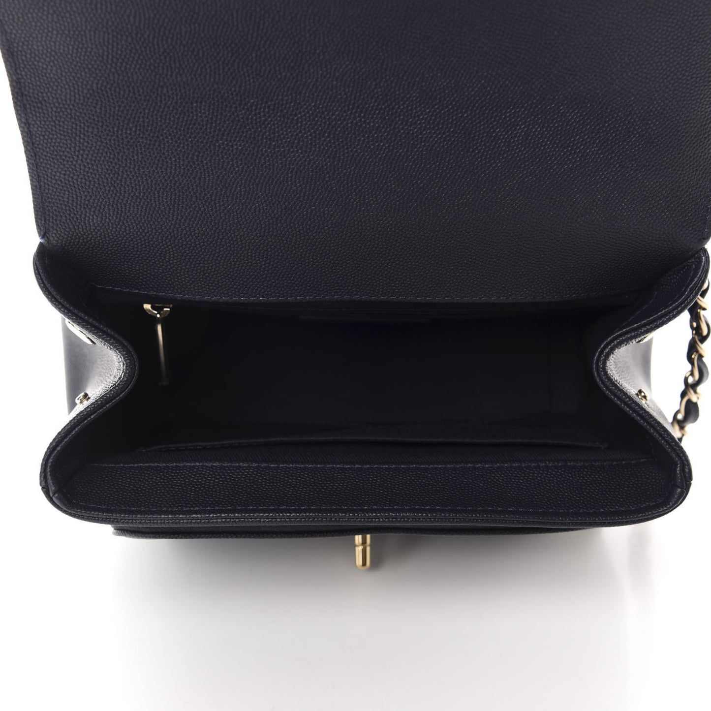 Caviar Quilted Small Business Affinity Flap Navy