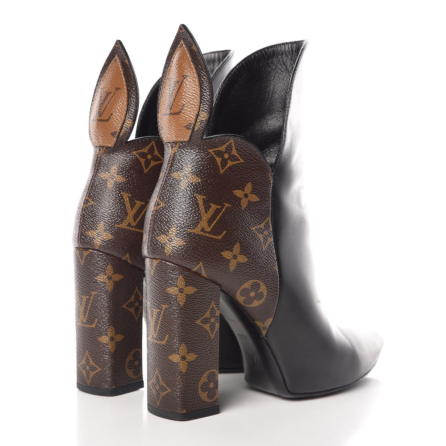 Calfskin Monogram Rodeo Queen Ankle Boots 36.5 Black