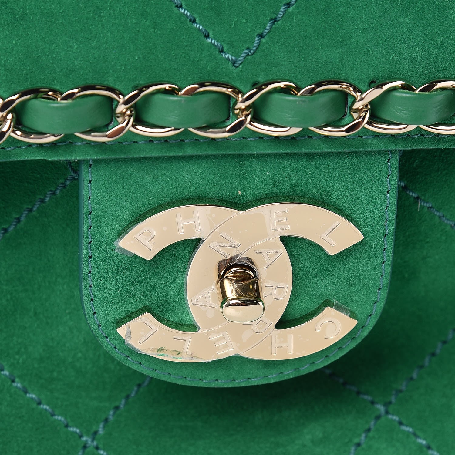Chanel x Pharrell Williams Suede Lambskin XXL Flap Bag Green