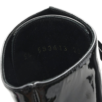 Saint Laurent Vernice Glove Lace Up Platform Boots 39 Black 9 of 9
