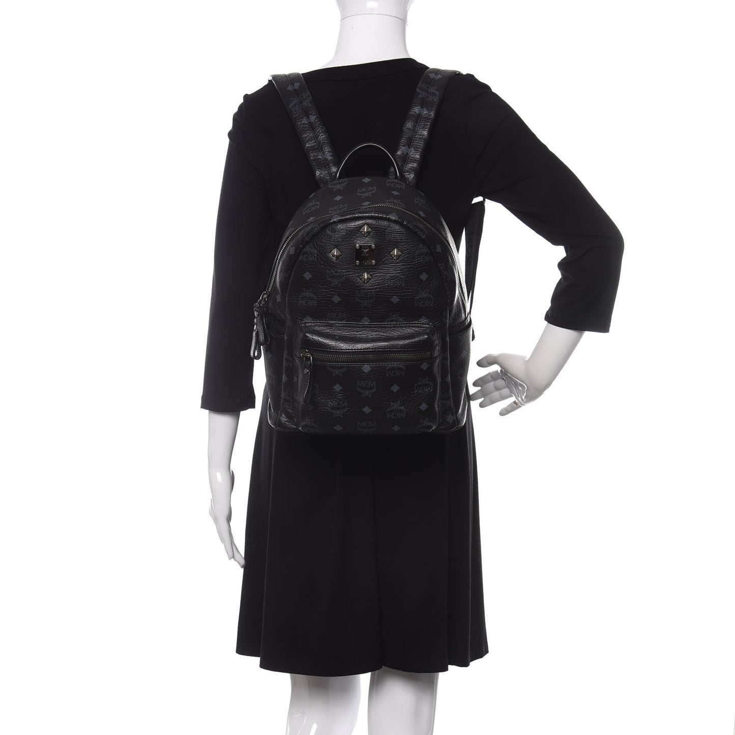 Visetos Studded Small Dual Stark Backpack Black