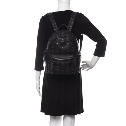 MCM Visetos Studded Small Dual Stark Backpack Black 2 of 9