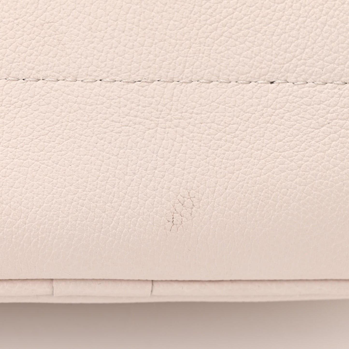 Grained Calfskin Lock and Walk Bucket Quartz