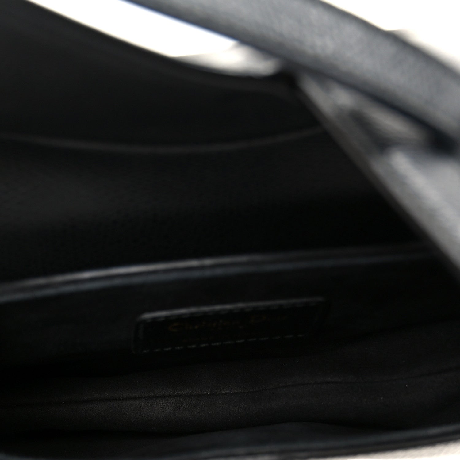 Christian Dior Grained Calfskin Mini Saddle Bag Black 5 of 11