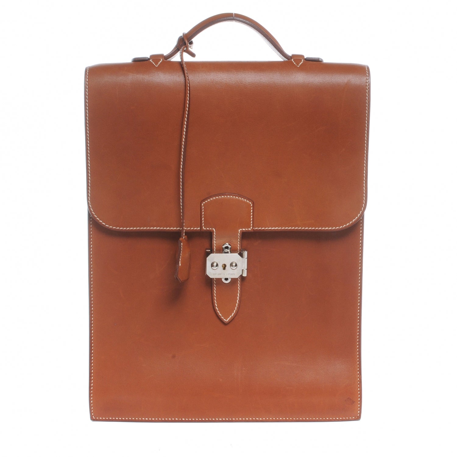Hermes Natural Barenia Depeche DPLG Shoulder Bag 1 of 8