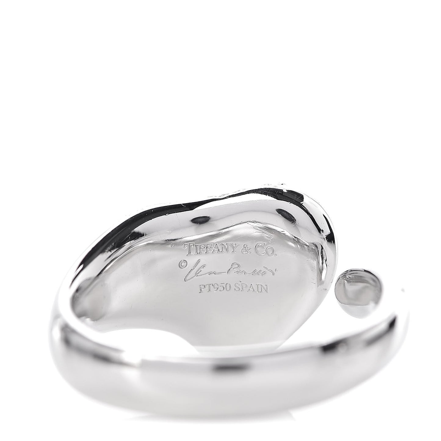 Platinum Diamond Elsa Peretti Full Heart Ring 51 5.75