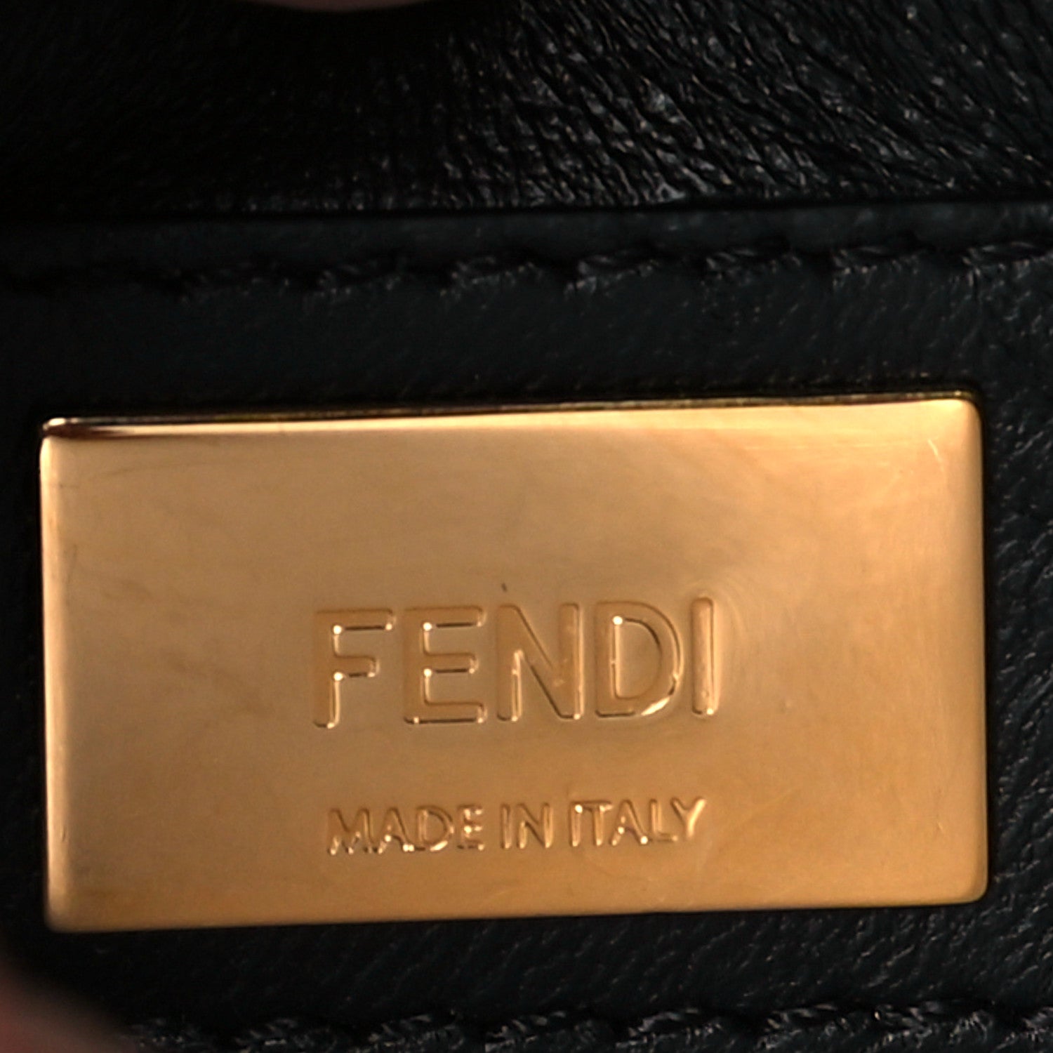 Fendi Nappa Crystal Studded XS Peekaboo Iconic Satchel Black 5 of 8