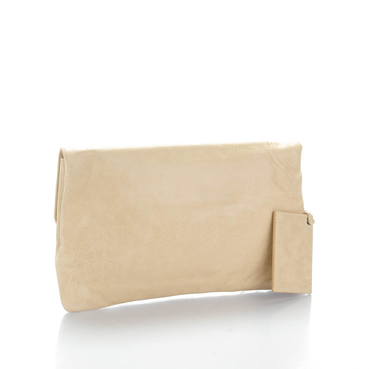 Agneau Classic Hardware Envelope Clutch Sahara