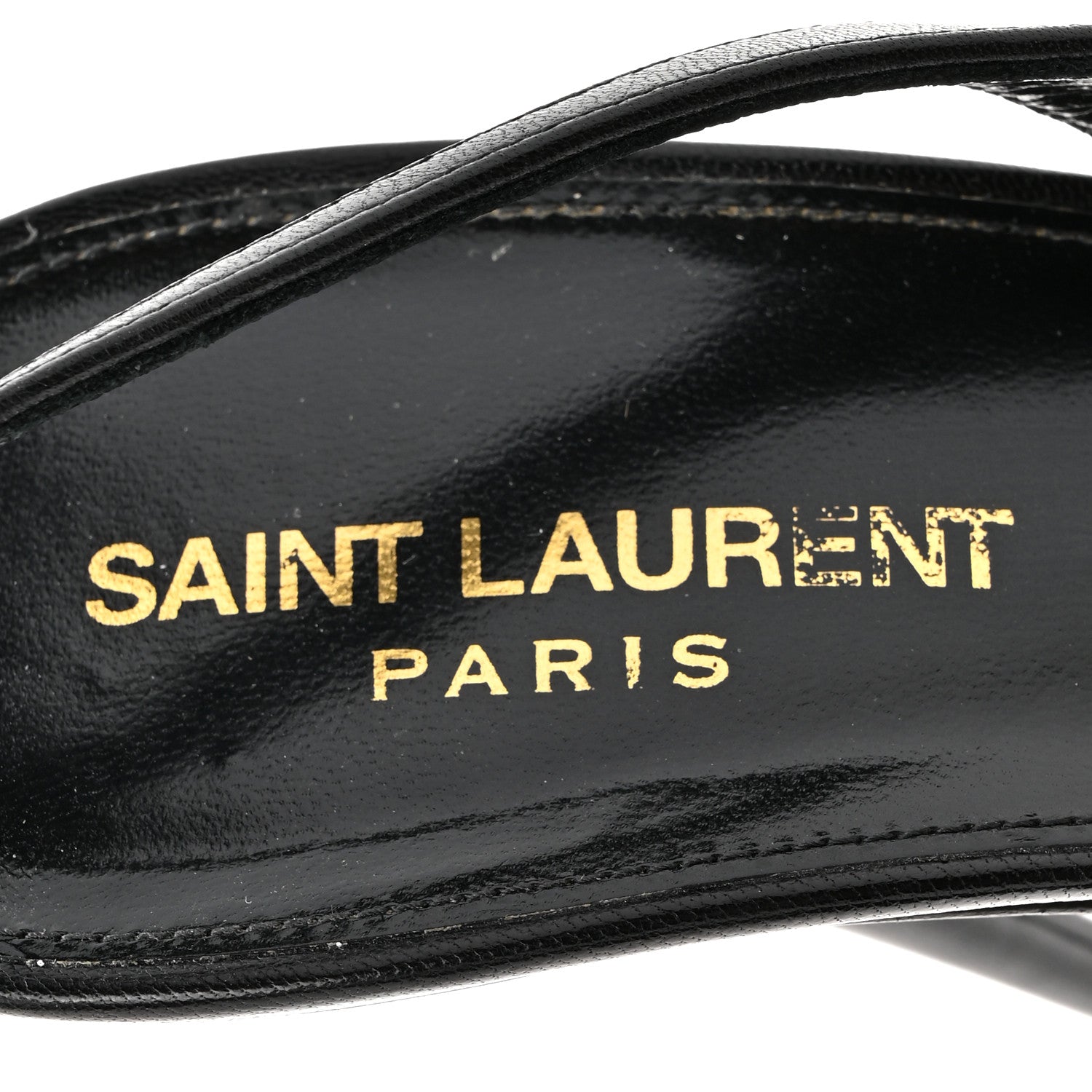 Saint Laurent Calfskin Gippy 110mm Sandals  40 Black 8 of 9