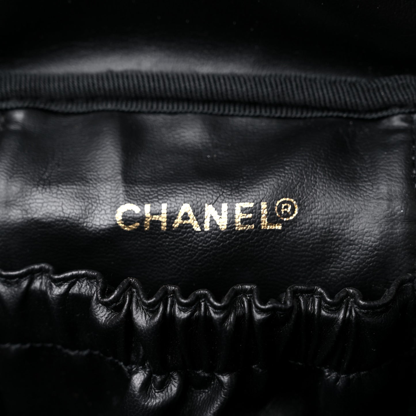 Lambskin Vanity Cosmetic Case Black