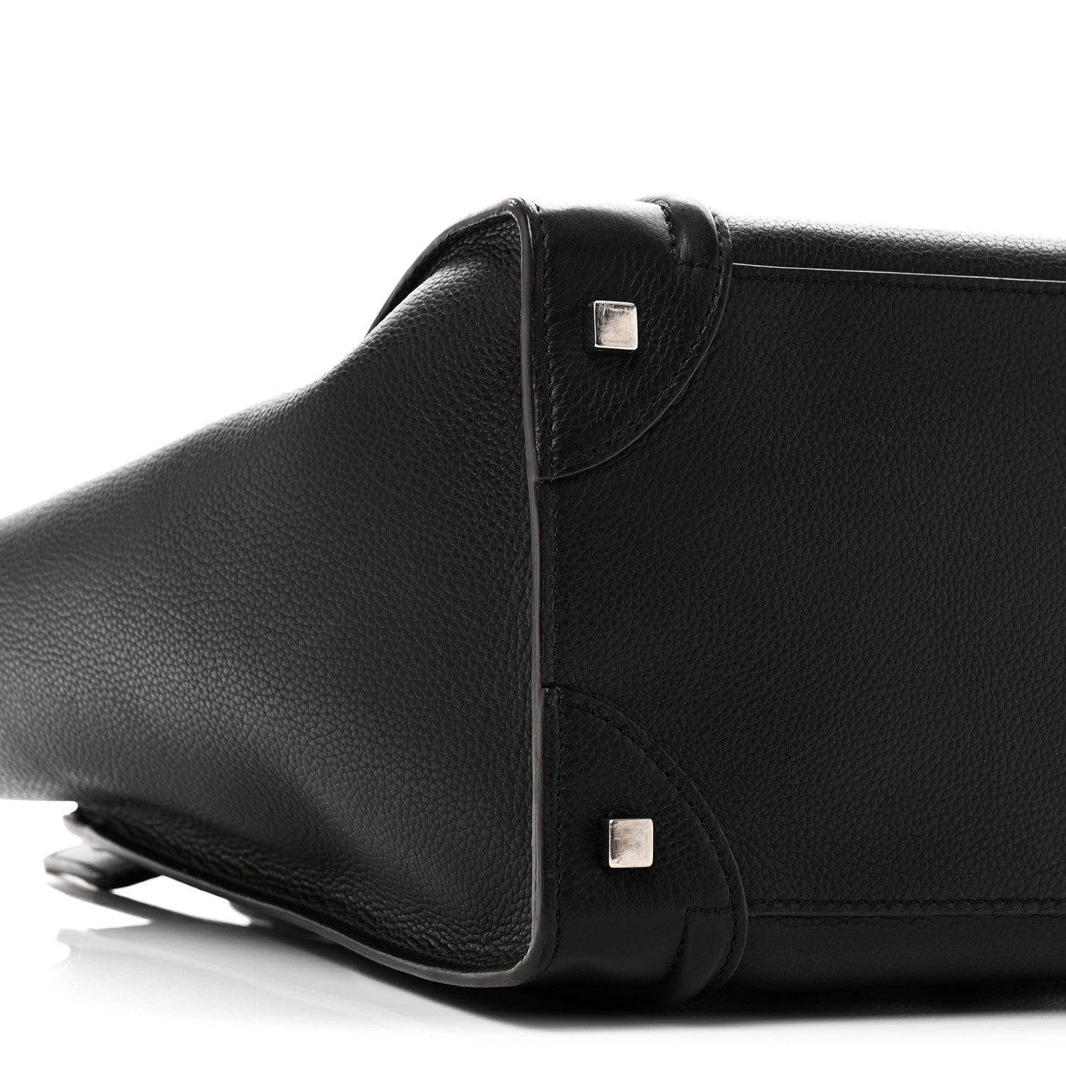 Celine Drummed Calfskin Mini Luggage Black 8 of 9