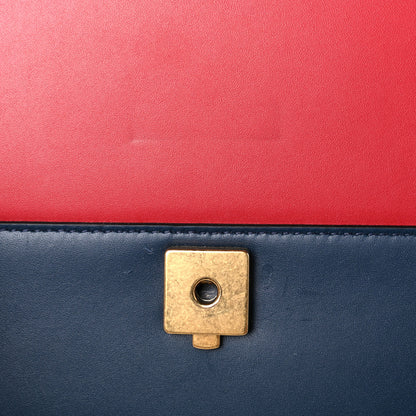 Gucci Calfskin Sylvie Web Small Queen Margaret Top Handle Bag Blue Agata Hibiscus Red Mystic White Sugar Pink 15 of 16