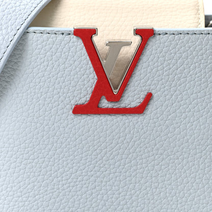Louis Vuitton Taurillon Capucines Mini Light Blue White Red 7 of 9
