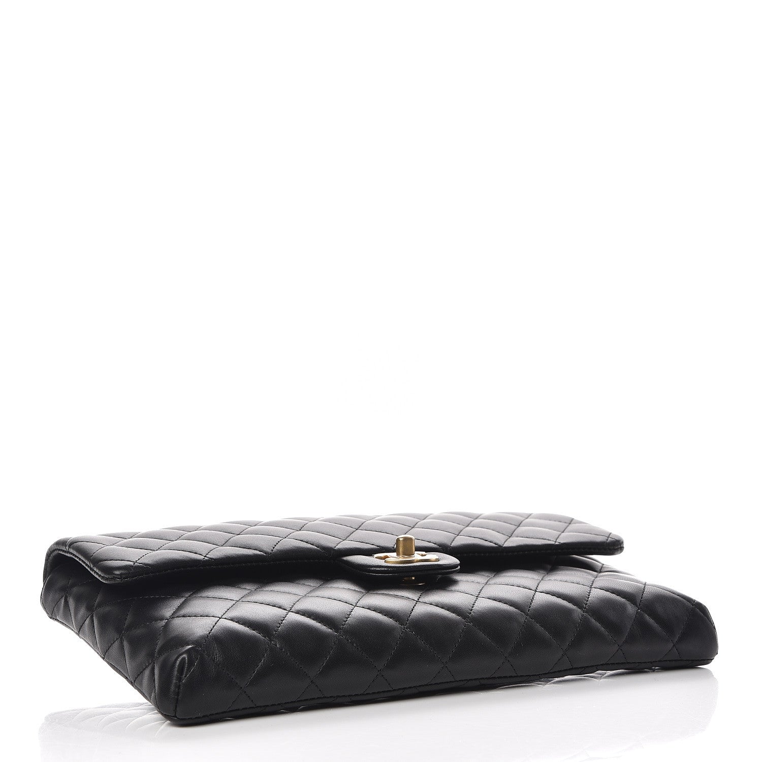 Chanel Lambskin Quilted Flap Clutch Black 4 of 9