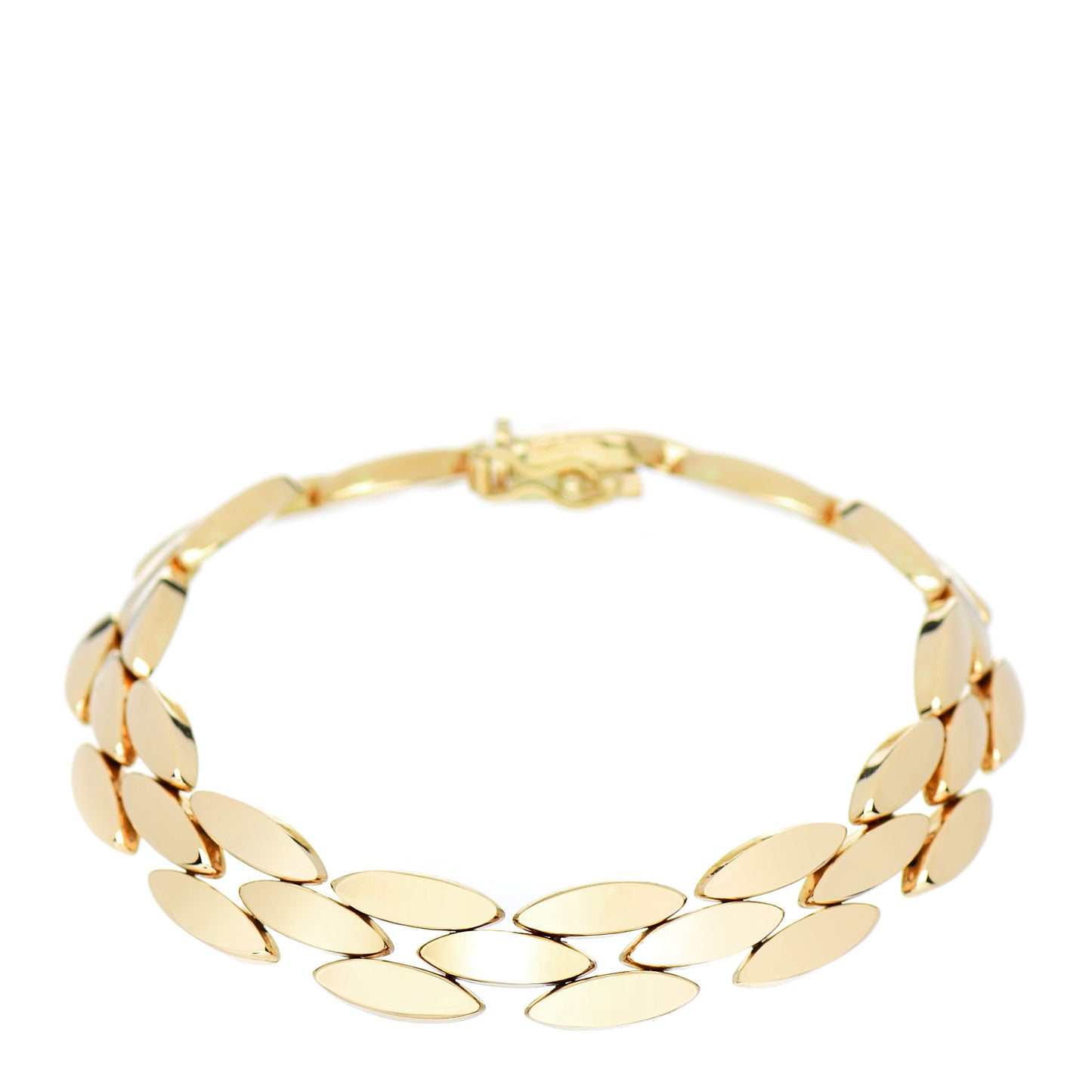 14K Yellow Gold Panther Link Bracelet