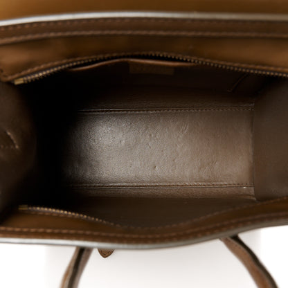Celine Textured Calfskin Suede Nano Tri-Color Luggage Cream 5 of 11