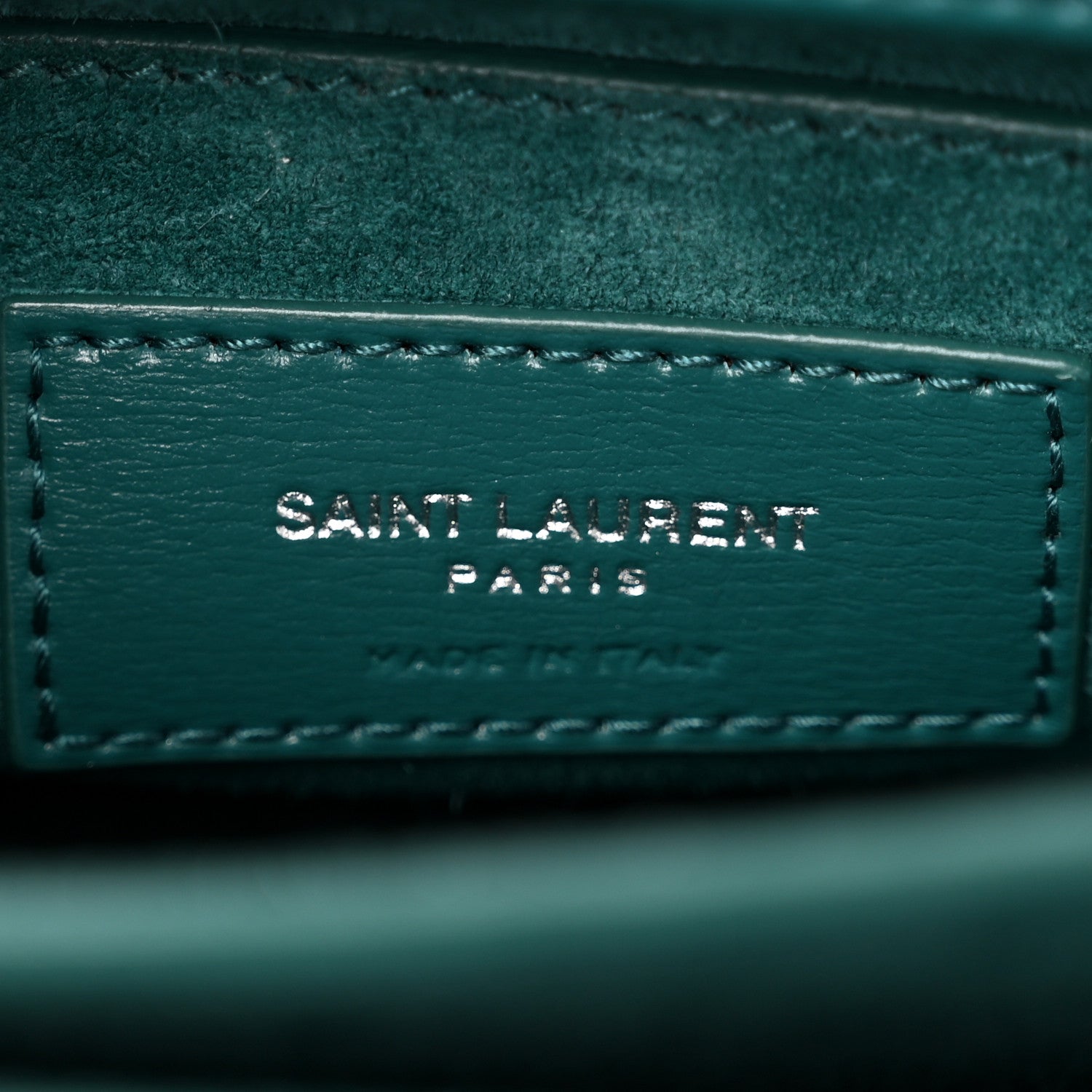 Saint Laurent Calfskin Medium Monogram Sunset Malachite 6 of 10