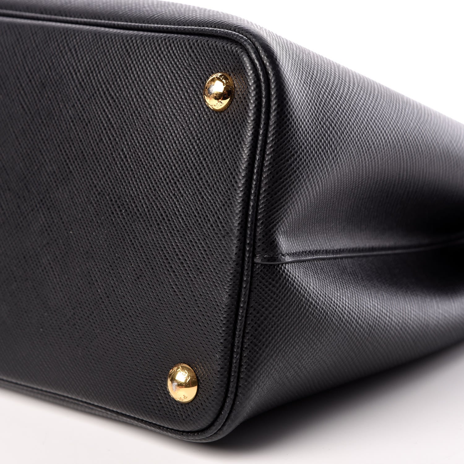 Prada Saffiano Cuir Medium Double Bag Black Fuoco 6 of 11