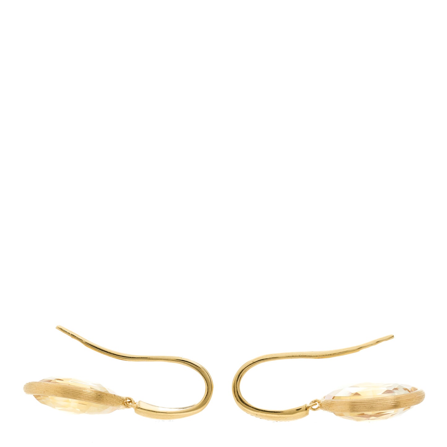 18K Yellow Gold Citrine Jaipur Color Drop Earrings