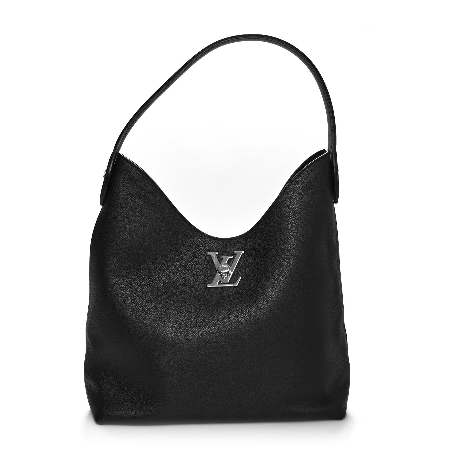 Louis Vuitton Calfskin Lockme Hobo Black 1 of 10