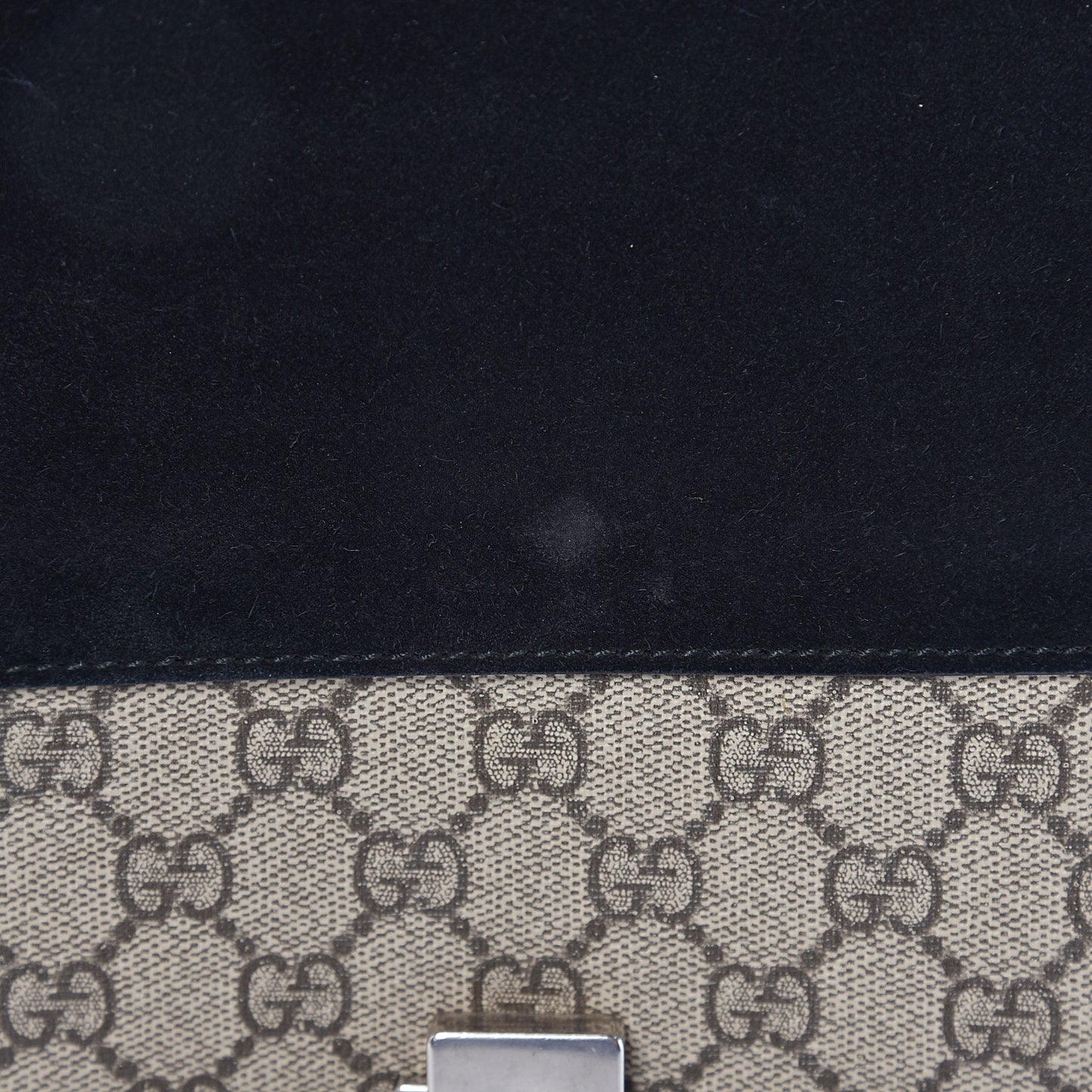 GG Supreme Monogram Medium Dionysus Shoulder Bag Black