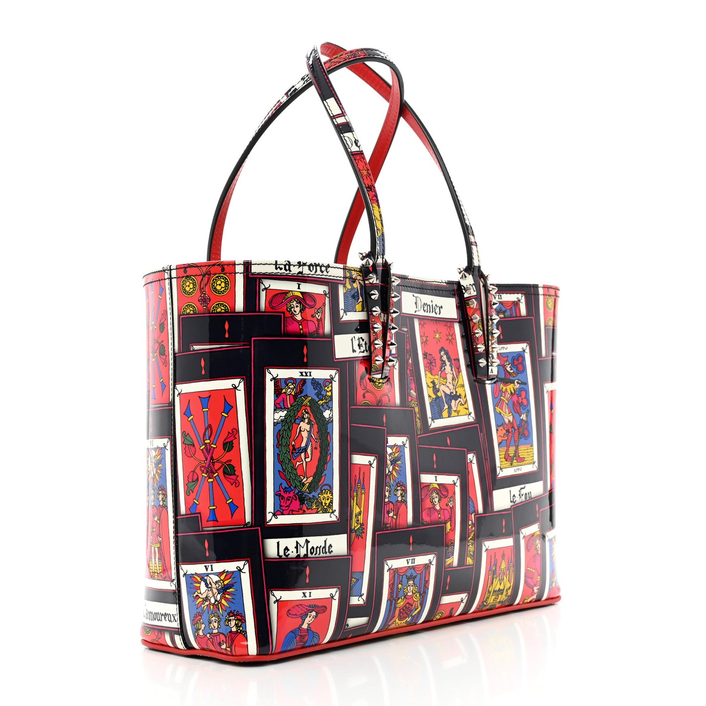 Patent Calfskin Small Tarot Cabata Tote Multicolor