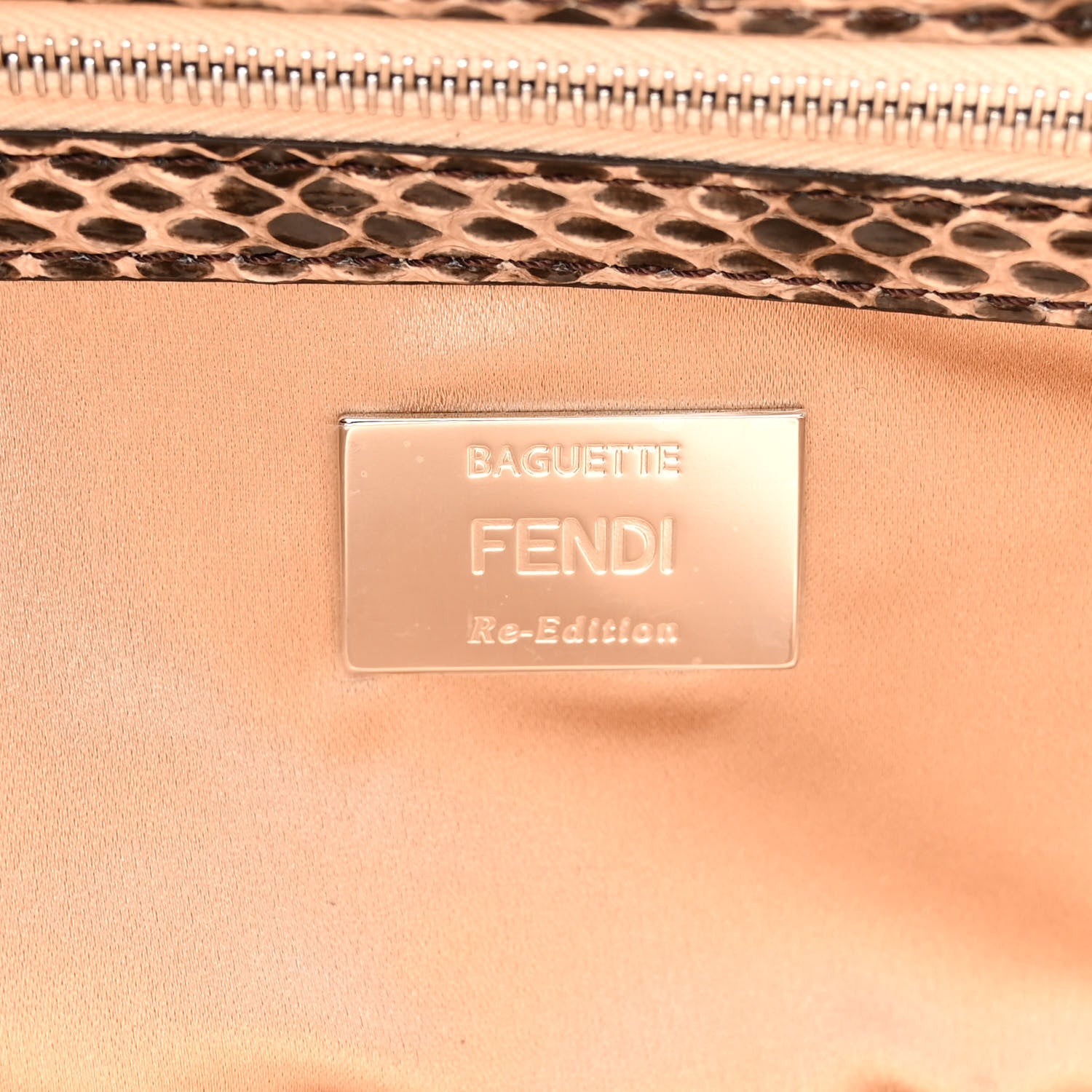Fendi Re-Edition Elaphe Fabric Jacquard FF 1974 Embroidered Baguette Multicolor 6 of 9