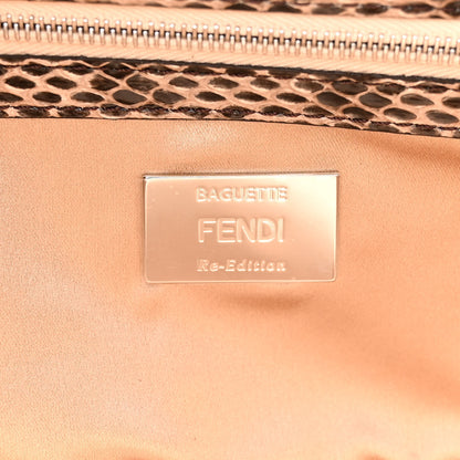 Fendi Re-Edition Elaphe Fabric Jacquard FF 1974 Embroidered Baguette Multicolor 6 of 9