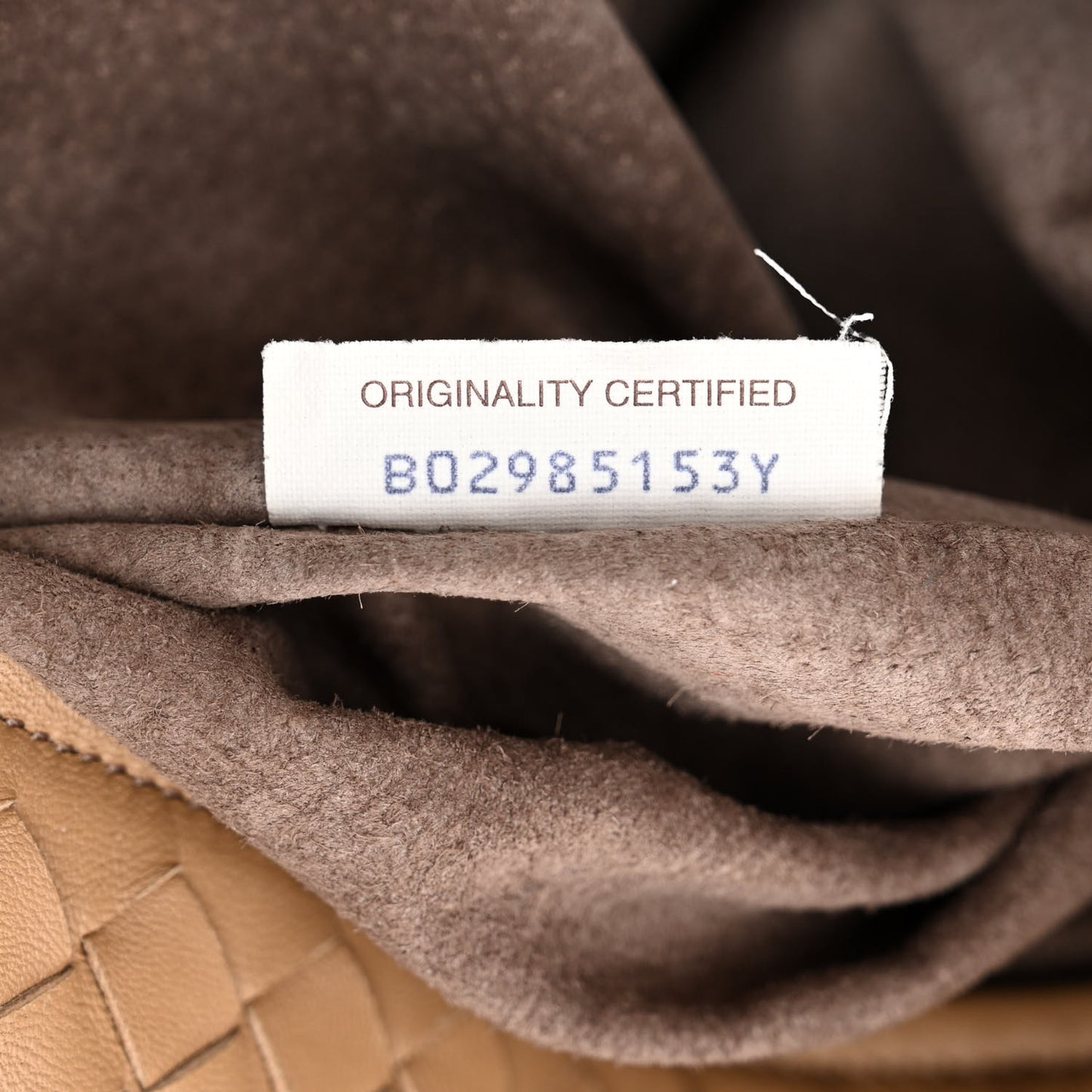 Nappa Intrecciato Large Cesta Tote Camel
