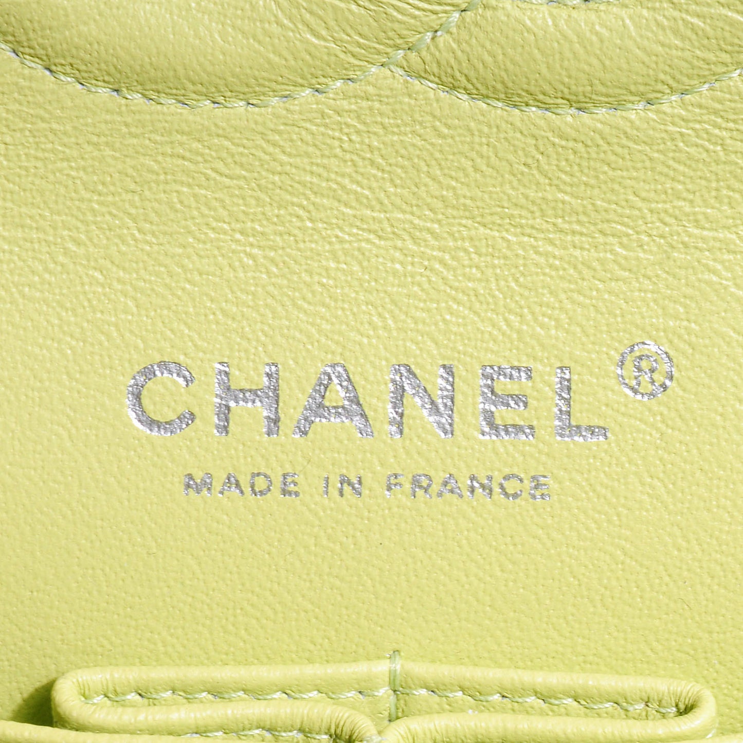 Lambskin Quilted Medium Double Flap Yellow